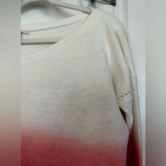 Pink Victoria secret off the shoulder sweater ombre pink women’s medium - Picture 7 of 14